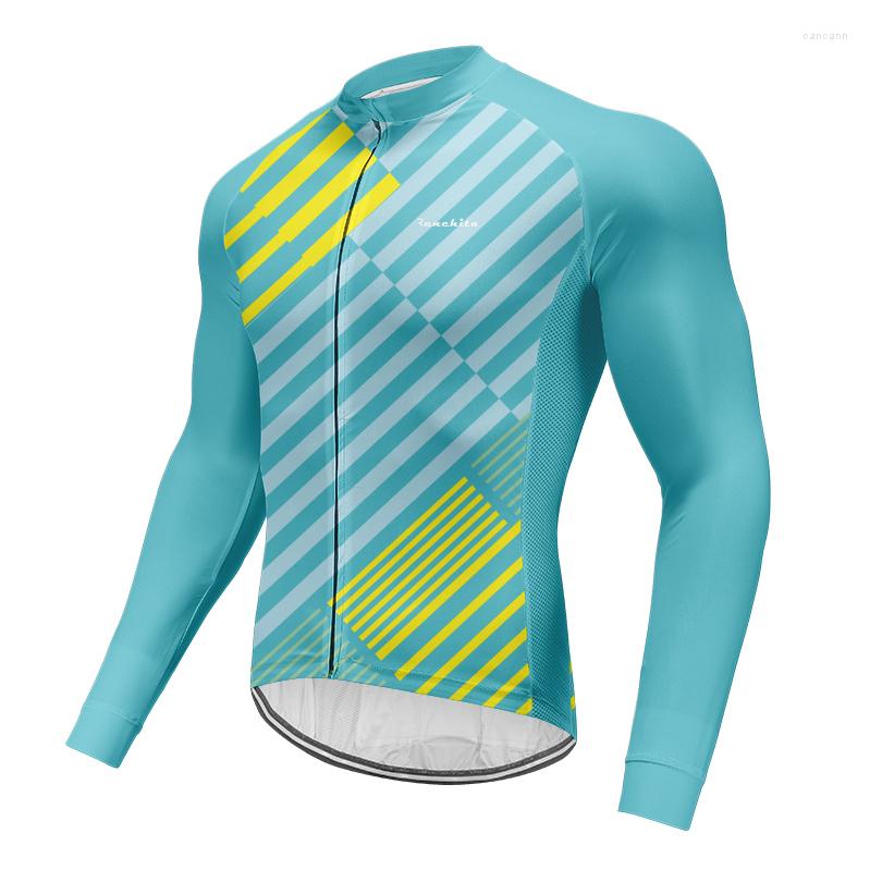 

Racing Jackets Cycling Jersey 2023 Autumn Runchita Men Long Sleeve Jerseys 3 Colors Road Bike MTB Race Bicycle Clothing