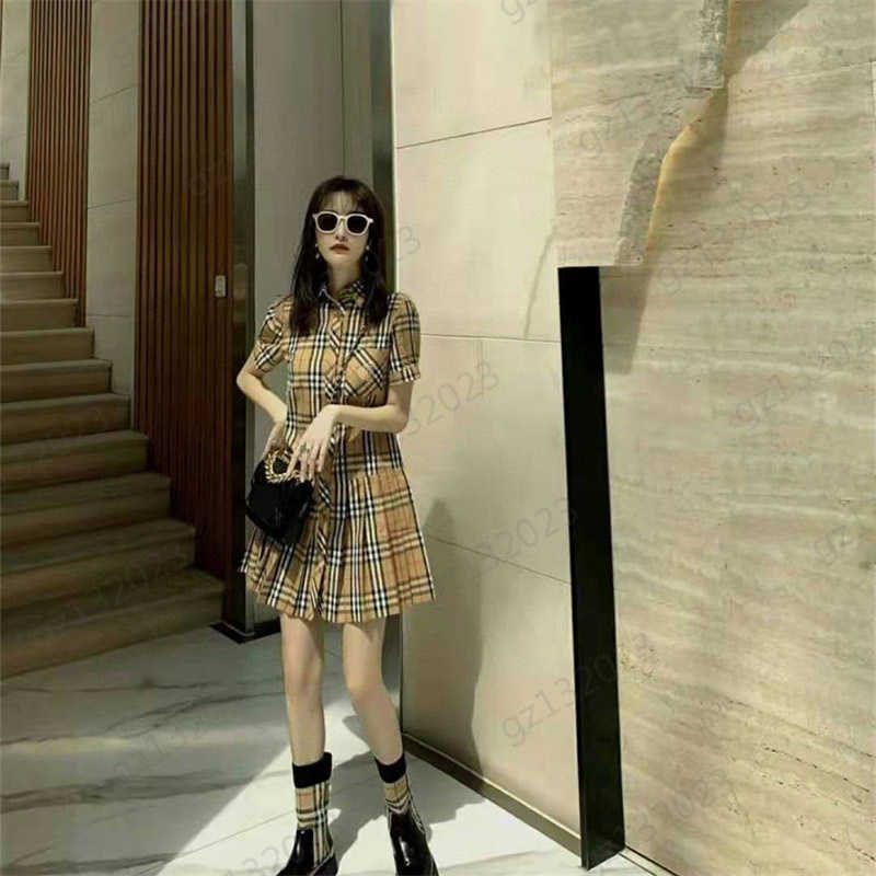 

Womens Dress Classic Plaid Print Lapel Short Sleeves Dress Corset Waist Cut Pleated Hemline Shirt Maxiskit Belts For Women Dresses