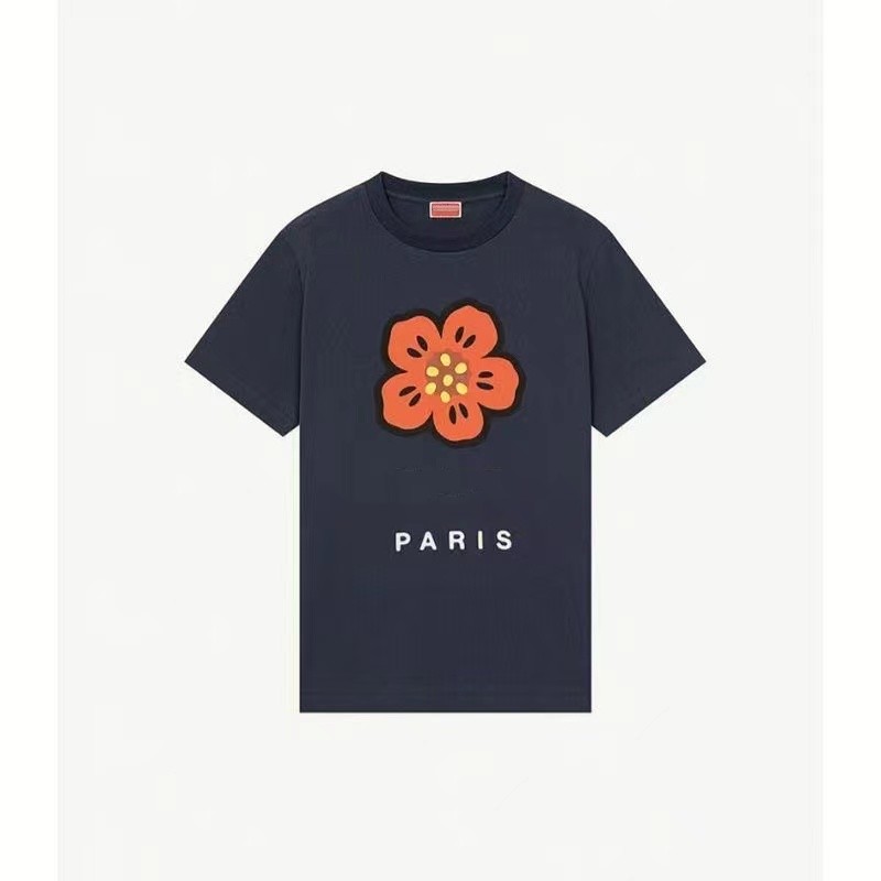 

Designer Mens Women T Shirt kenzo pullover Small Red Flowers Letters Printing Tees Spring Summer Vacation Short Sleeve Casual Tops Size Range S-XXXXXL