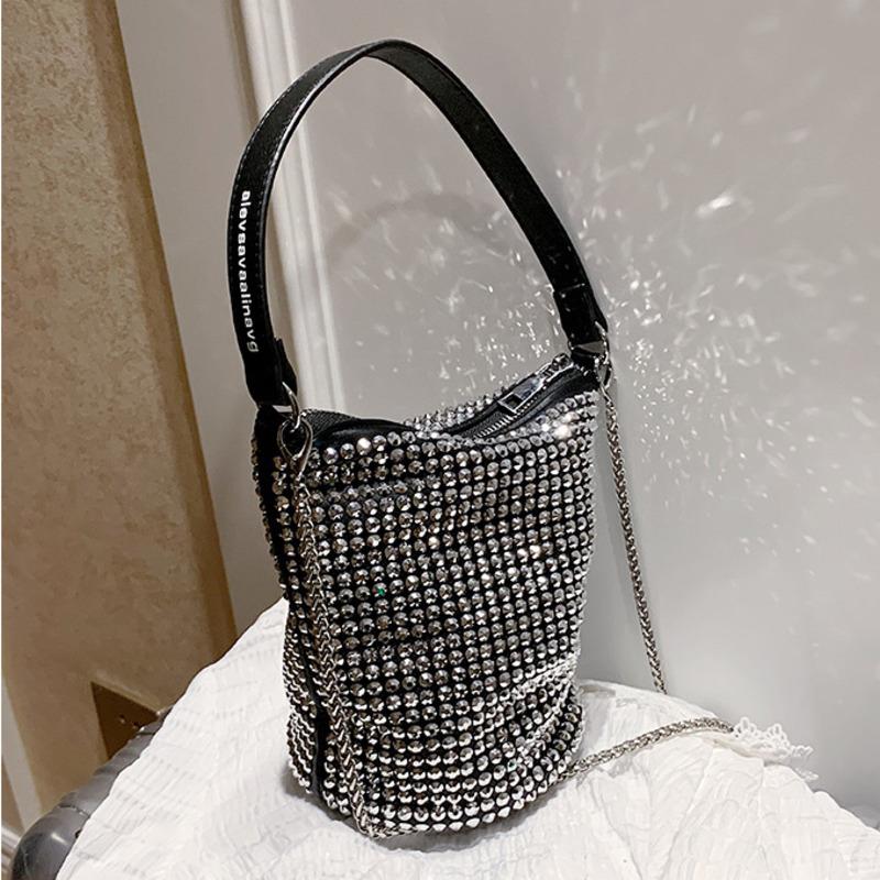 

Evening Bags Small Female Pu Leather Crossbody For Women 2023 Diamonds Shoulder Messenger Bag Ladie Hand Sling Luxury Handbag DesignerEvenin, 115-9182 black