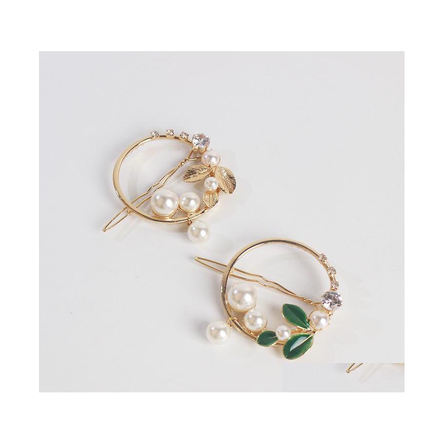

Hair Clips Barrettes Round Pearl Zircon Barrette Alloy Drip Oil Hairpin Simple Temperament Ponytail Clip Headdress Accessories Dro Dhrjx