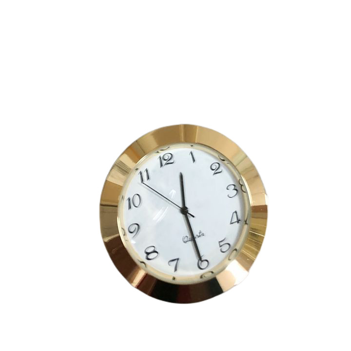 

2inch insert clock fitup gold bezel 50mm insertion white arabic japanese movement clock parts