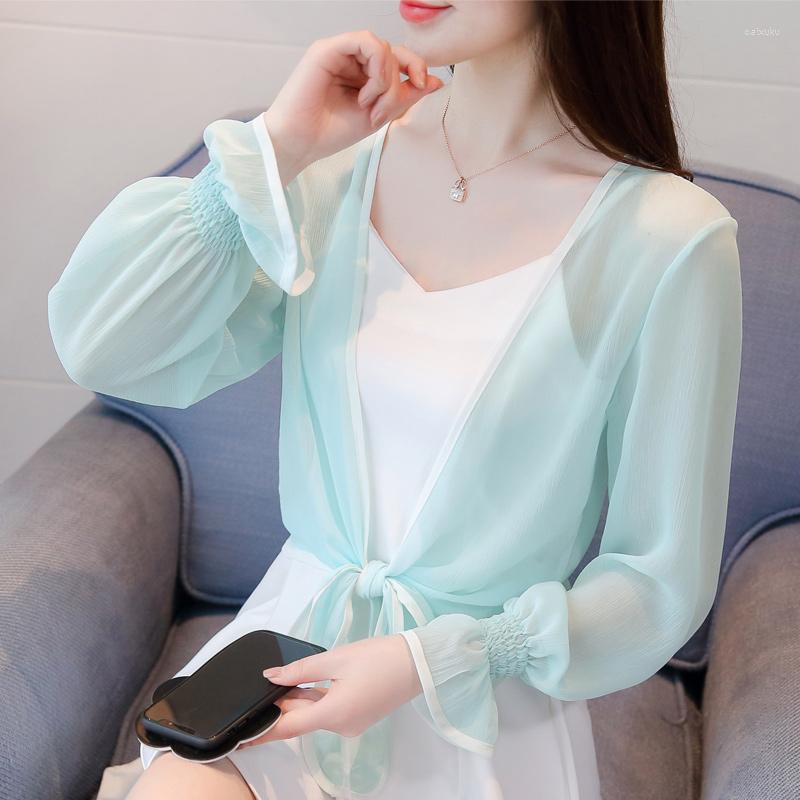 

Women' Jackets Carol Diaries 2023 Summer Women' Long Sleeve Shrug Mesh Cape Cardigan Shurg Sun Protection Shirt 4 Colors, Black