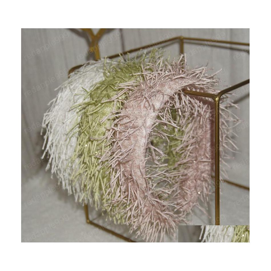 

Headbands Fashion Fur Headband For Women Plush Wide Hair Hoop Autumn Winter Solid Color Bands Girls Accessories Drop Delivery Jewelr Dh4Ga