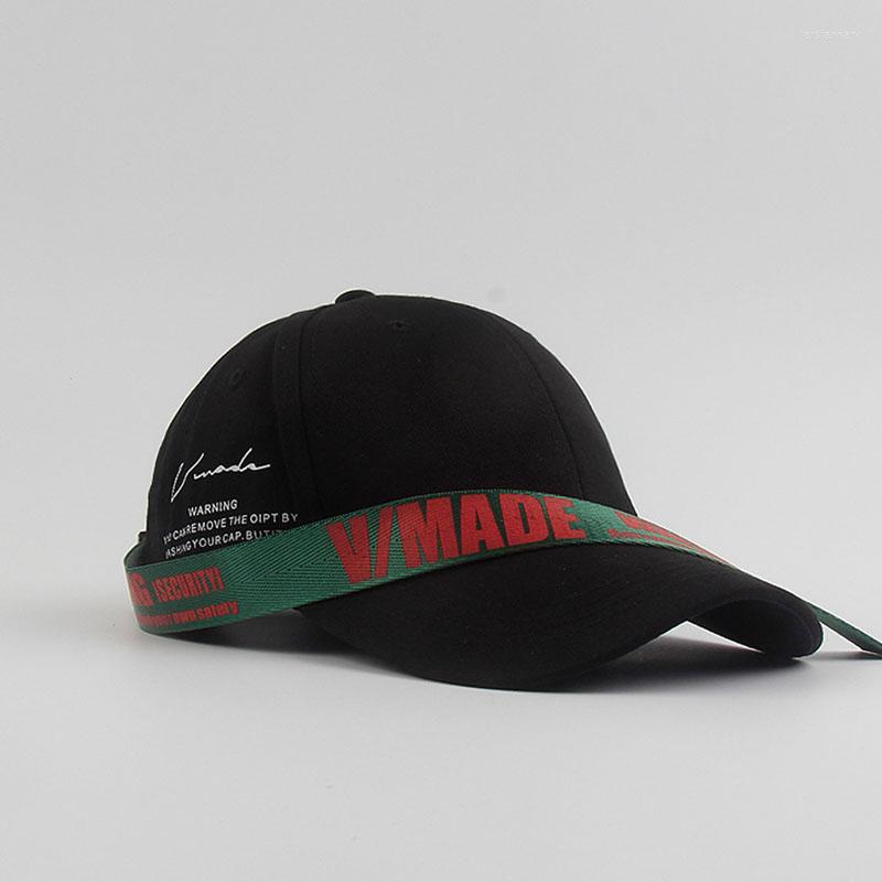 

Ball Caps Fashion Long Ribbon Letter Print Baseball Cap For Men Women Hip Hop Dad Trucker Hat Outdoor Travel Sunscreen Snapback Bonnet