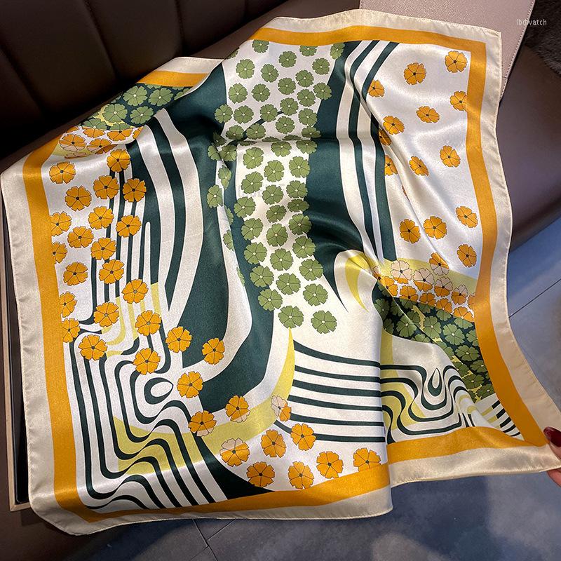 

Scarves Pure Silk Square Scarf Women Hairband Office Lady Neck Luxury Neckerchief Bandana Foulard Female Shawl Elegant 2023