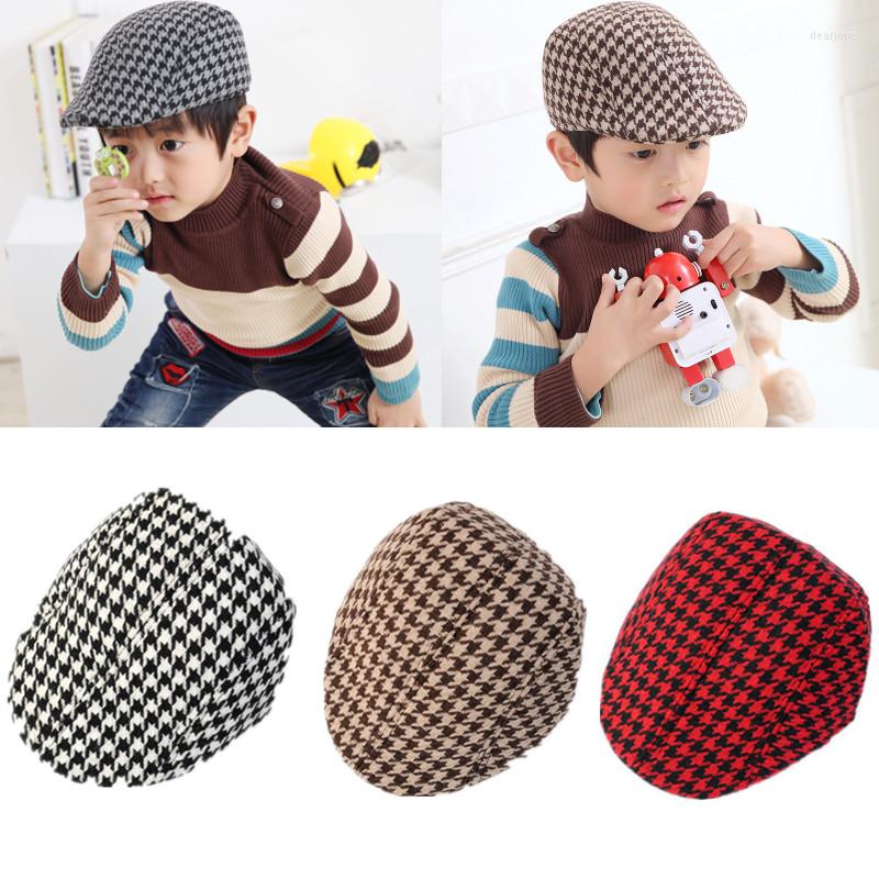 

Hats Cute Lattice 4 Colors Gifts Outing Gilrs Comfort Breathability Adjustable Children's Berets