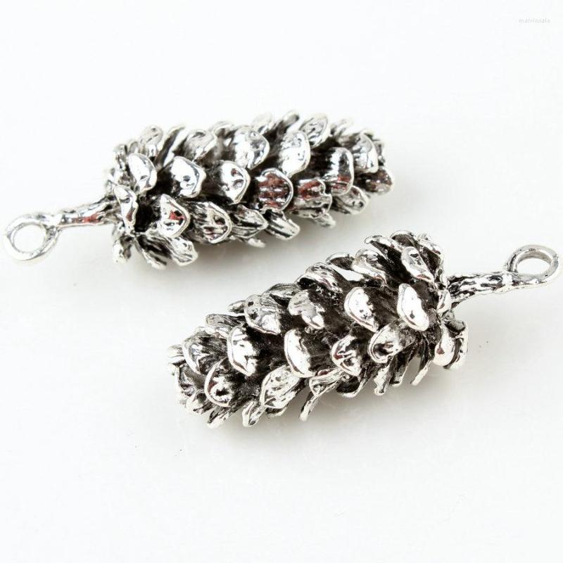 

Pendant Necklaces Wholesale 20PCs 15 39MM Vintage Silver Gold Color 3D Alloy Pine Nut Pendants Metal DIY Jewelry Necklace Bracelet Charm