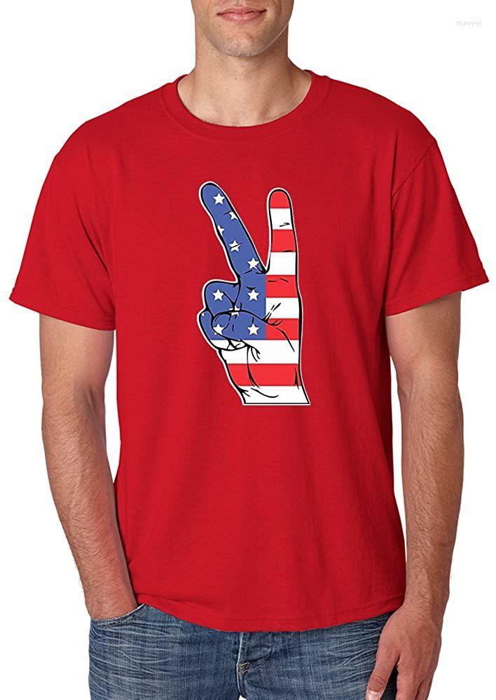 

Men's T Shirts American Flag Hand Tee Shirt Summer Mens Cool 2023 Breathable All Cotton Short Sleeve T-Shirt, Black