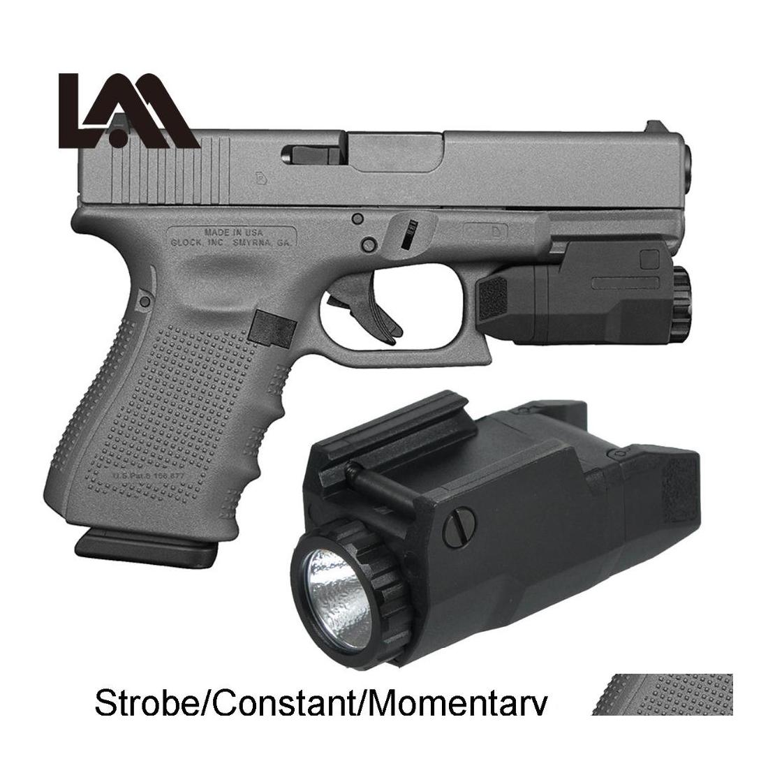 

Gun Lights Tactical Compact Apl Aplc Pistol Light Constant/Strobe Flashlight Led White Fit Picatinny Rail Drop Delivery Sports Outdo Dhwqp