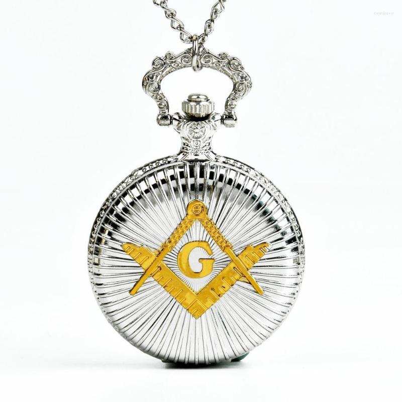 

Pocket Watches Large Silver Gold G Watch Quartz Necklace Mens Womens Xmas Gift