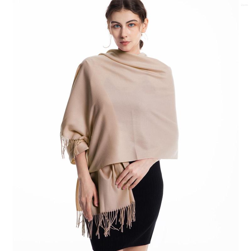 

Scarves 2023 Winter Scarf For Women Solid Thicker Wool Cashmere Neck Head Warm Pashmina Lady Shawls And Wraps Bandana Tassel