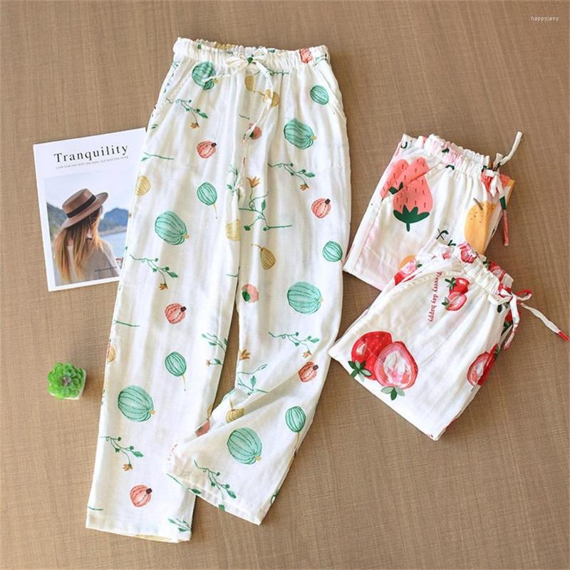 

Women's Sleepwear Printed Pants Women Lounge Wear 2023 Summer Female Casual Thin Home Femme Pantalon Loose Trousers Sleep Bottoms, Color 14