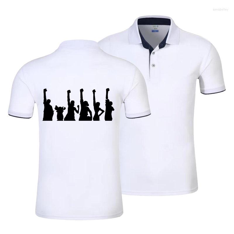 

Men' Polos Top Men Polo Shirt Summer Custom Logo Pure Cotton Breathable Print Short Sleeved Tee Clothing Casual Dropshinpping, White-1