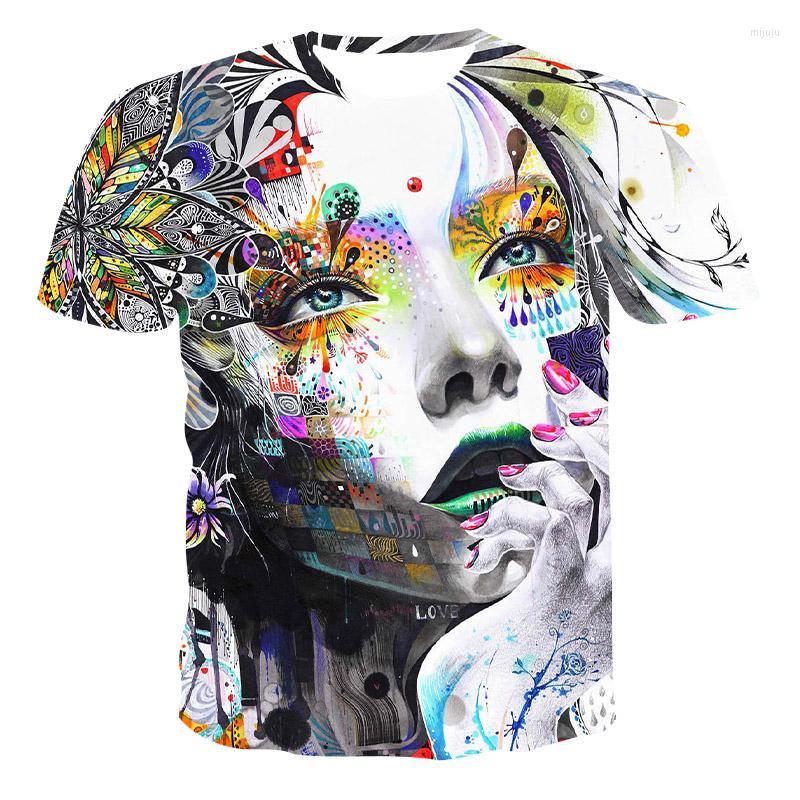 

Men's T Shirts Round Neck T-shirt High-quality Short-sleeved Breathable Pattern 3D Printed Fashion Handsome T-shi, 6096