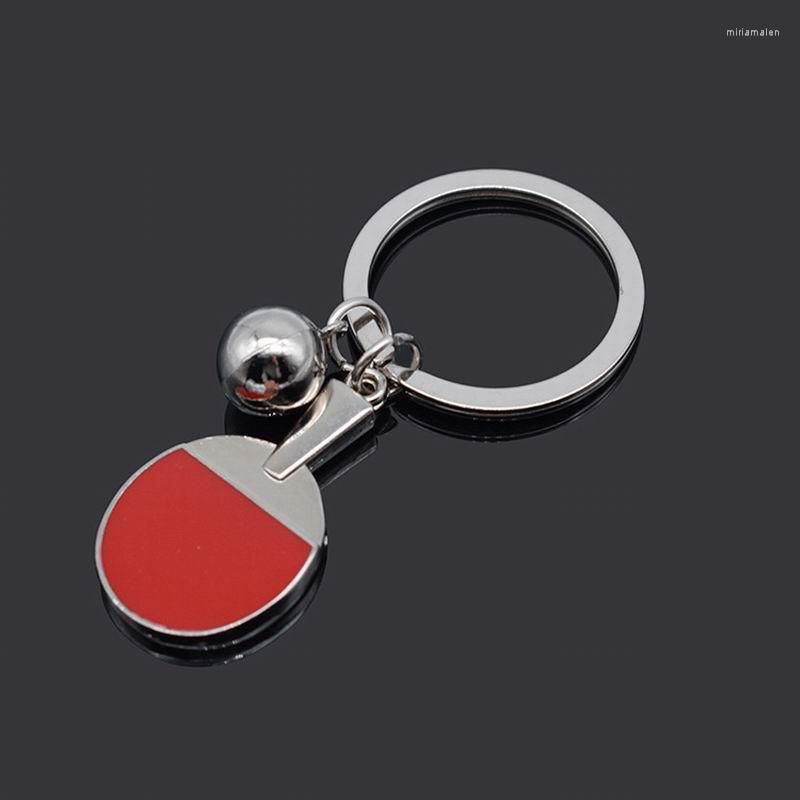 

Keychains Car Keychain Table Tennis Keyring Metal Key Ring Creative Holder Chain Auto Accessories Miri22