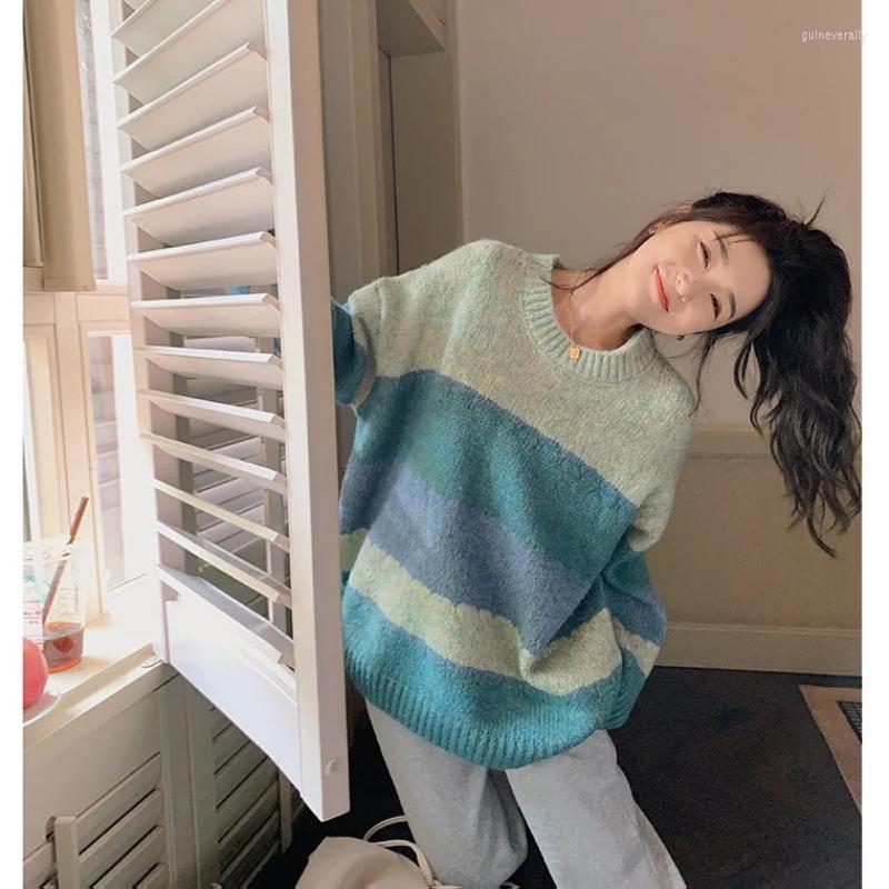 

Women's Sweaters Sweater Female Loose Outer Wear Pullover 2023 Korean Version Casual And Versatile Street Knitwear Early Fall Top, Green
