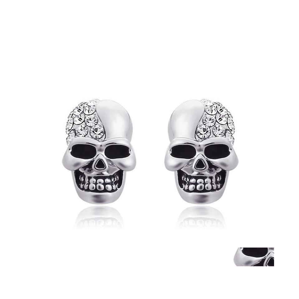 

Stud Skeleton Earrings For Women Men Jewelry Halloween Ear Post Antique Sier Color Skl 1 Pair Drop Delivery Ottci