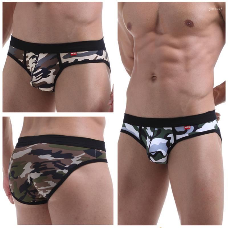 

Underpants Men' Underwear U Convex Pouch Sexy Camouflage Sports Breathable Sweat-absorbent Briefs