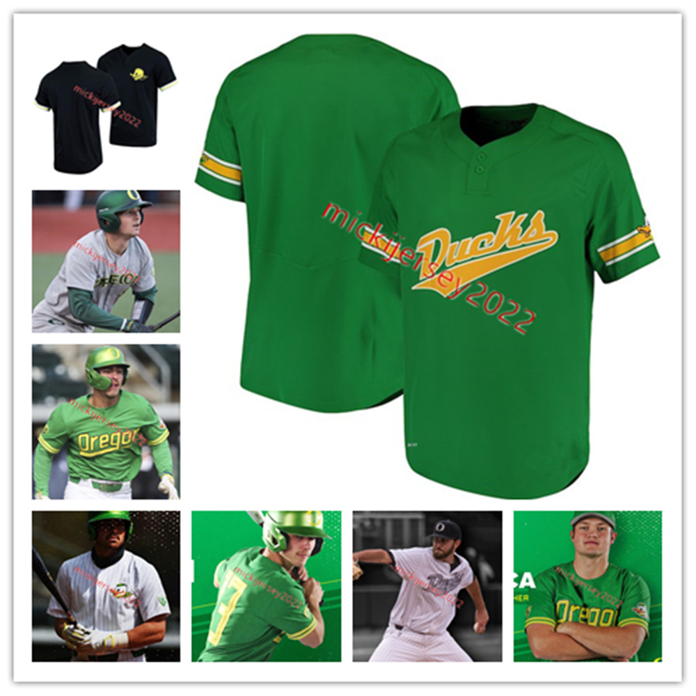 

College Baseball Wears Oregon Ducks Baseball Jersey Custom Stitched Mens Youth Tanner Smith Brennan Milone Josh Kasevich Jacob Walsh Colby Shade Anthony Hall Gavin, White