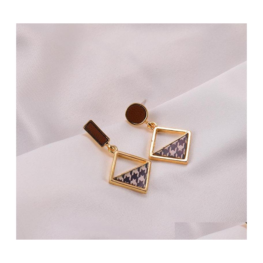 

Dangle Chandelier Fashion Jewelry S925 Sier Pin Asymmetrical Geometric Earrings Stud Drop Delivery Dhgjf