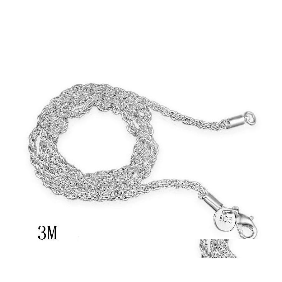 

Chains M Twisted Rope For Women Men 925 Sterling Sier Choker Necklaces Jewelry In Bk 1630 Inches Drop Delivery Pendants Otzdd
