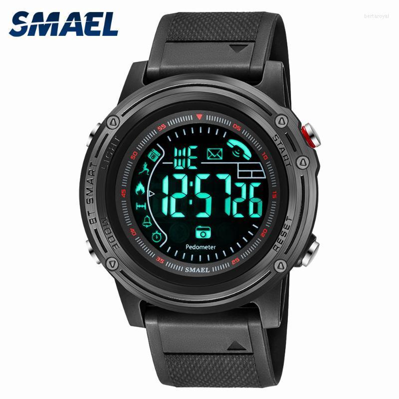 

Wristwatches Digital Watches Men LED Light Clock Calorie Phone Reminding Watch 50M Waterproof Sport Digitals Mens 2023Wristwatches Bert22, Black