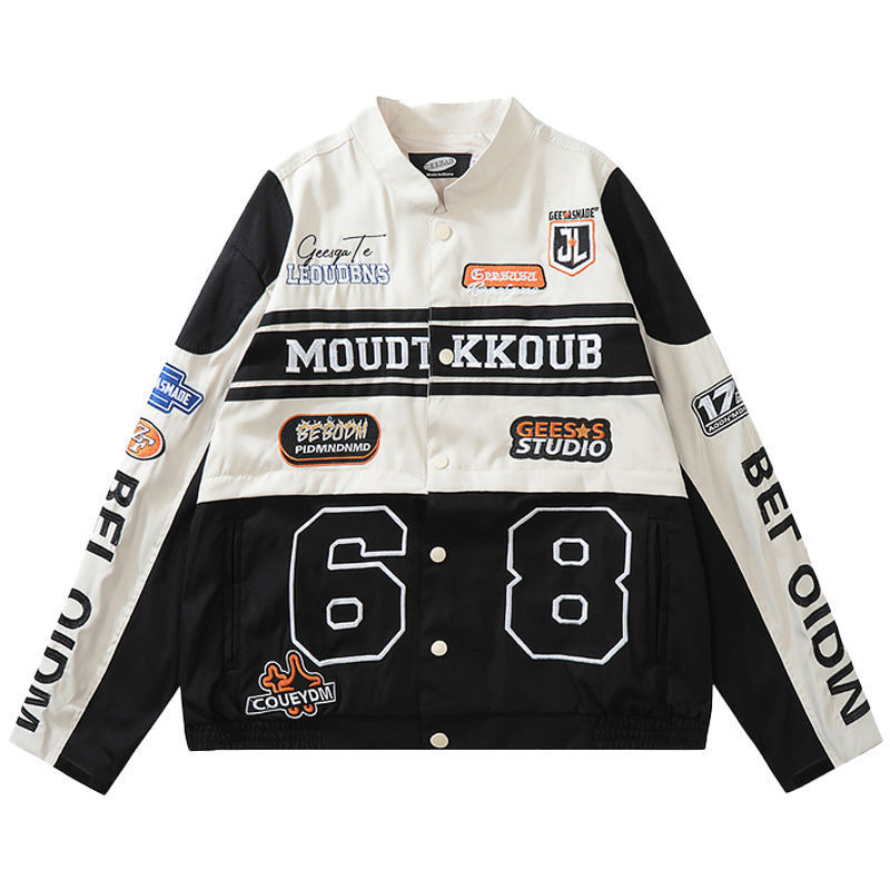 

Men's Jackets Street Fashion Retro Detachable Motorcycle Baseball Uniform Women Harajuku Style Casual Loose Jackets Fashion Joker Couple Coats 230203, Dark grey