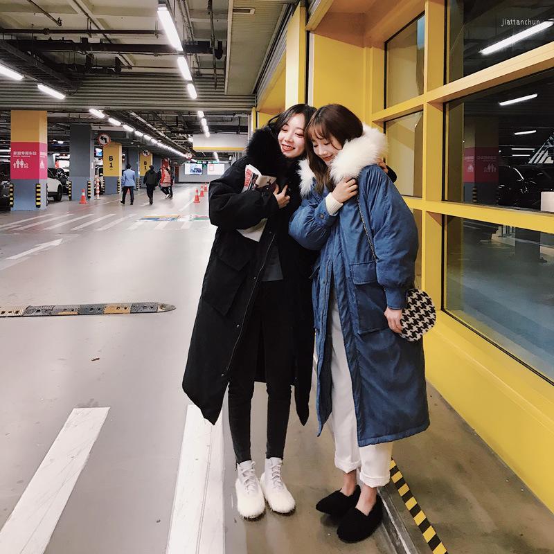 

Women' Trench Coats 2023 Winter Jacket Women Parka Femme Long Coat Woman Korean Hooded Parkas Chaqueta Mujer 8821 YY1238, Black
