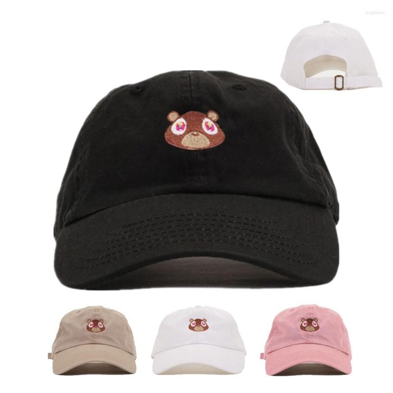 

Ball Caps Women's Cartoon Bear Cap Summer Embroidery Baseball For Men Boy Cotton Snapback Fashion Hip Hop Sunscreen Dad Hat 2023, White