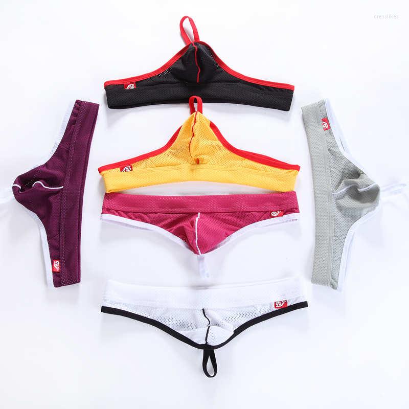 

Underpants Sexy Bikini Thongs G String Mens Underwear Mesh Briefs 6pcs Gays Mini Panties Bulge Pouch Jockstrap Fetish, 6 different colors