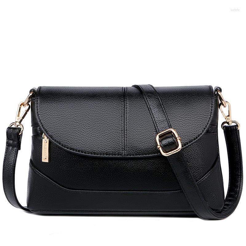 

Evening Bags Women's Shoulder Genuine Leather Ladies Messenger Crossbody For Women Female Purses And Handbags Sac A Main Femme, Black