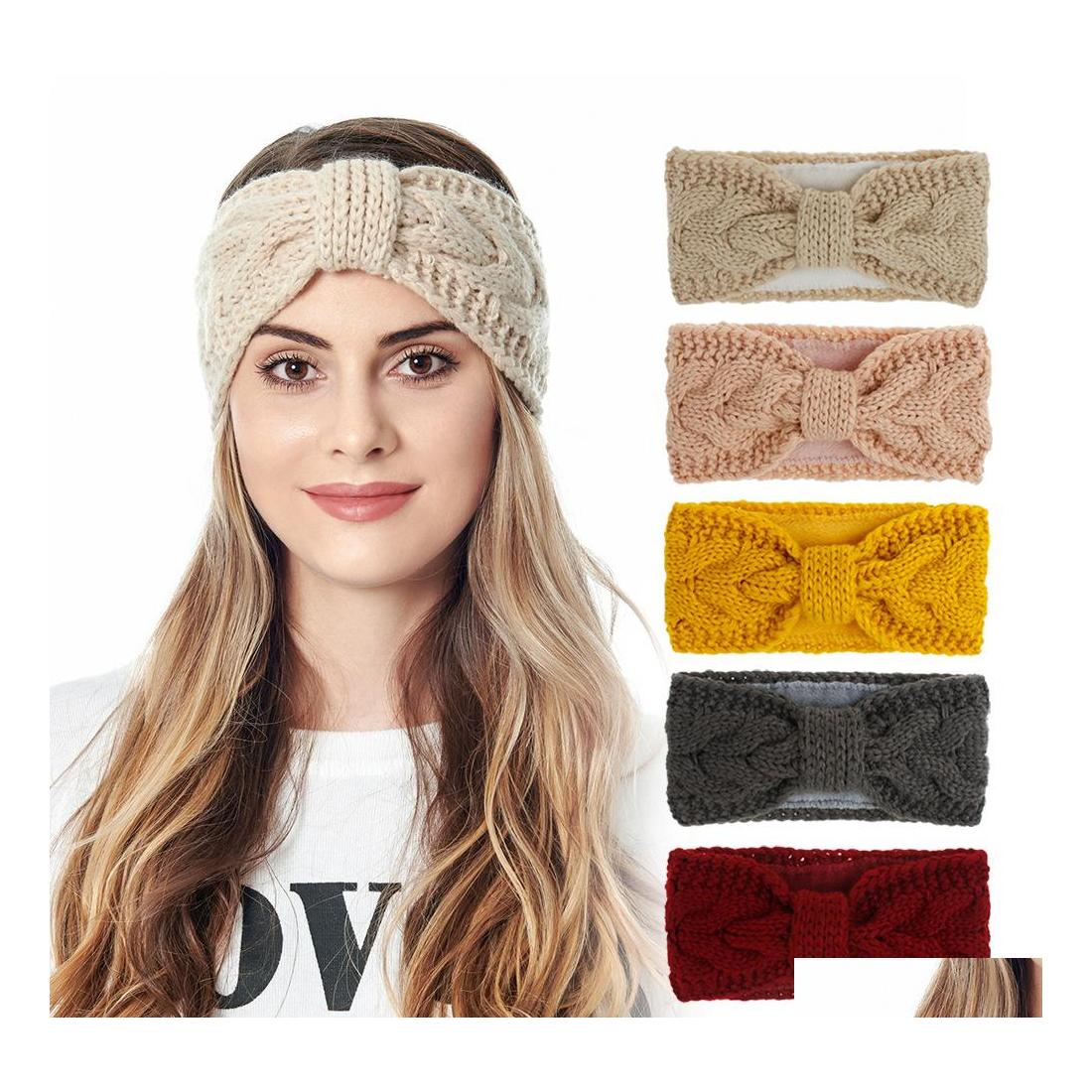 

Other Autumn Winter Womens Knitted Headband Warm Hair Band Lady Knot Drop Delivery Jewelry Hairjewelry Dhaf0