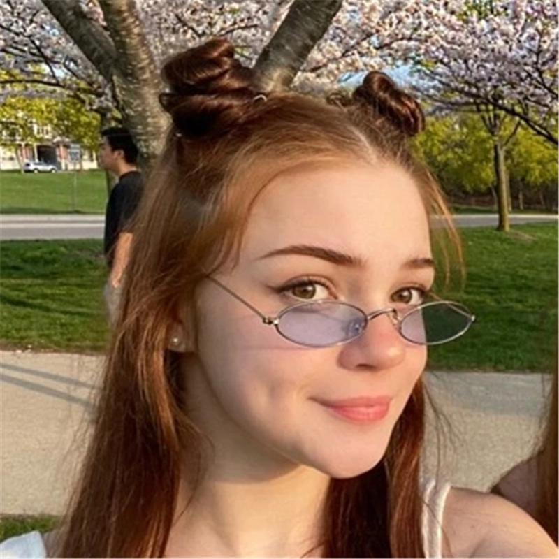 

Sunglasses Fashion Stylish Retro Metallic Oval Round Small Frame Sun Glasses For Men WomenSunglasses