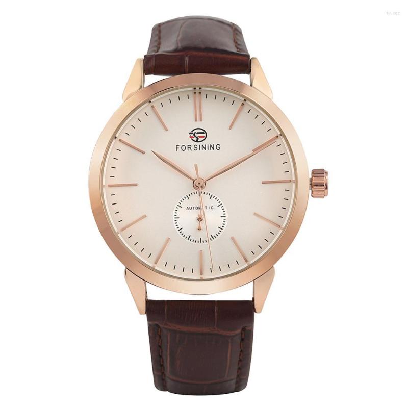 

Wristwatches Men's Automatic Mechanical Watch Classic Stainless Steel Skeleton Leather Strap Wristwatch, Black