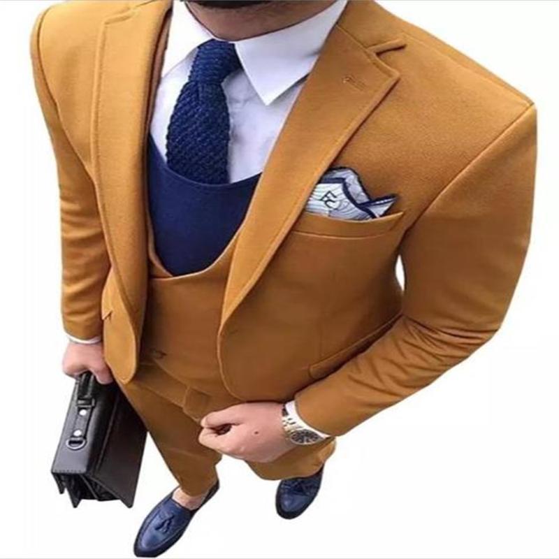 

Men's Suits & Blazers 2023 Single-Breasted Groom Notch Lapels Wedding Formal Wear Party Man 4 - Piece Suit (Coat Pants Vest Tie), Same as picture