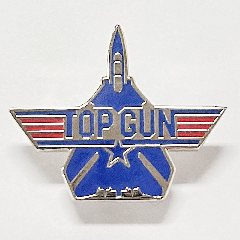 

Movie Ambitious top gun Movie Logo brooch clothing accessories Cute Anime Movies Games Hard Enamel Pins Collect Metal Cartoon Brooch, As picture