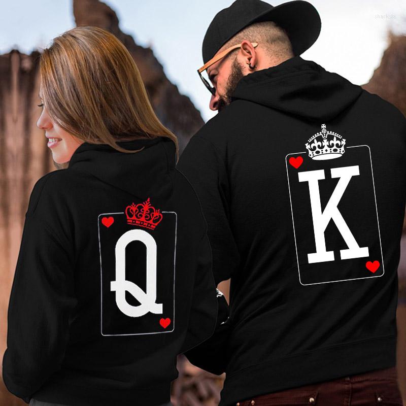 

Women's Hoodies 2023 Female Full Sleeve Pullovers Tops Poker Couple Autumn Winter Women Men Harajuku Hooded Sweatshirt