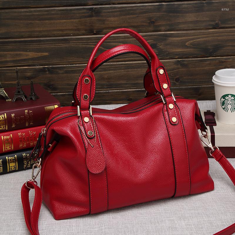 

Evening Bags 2023 Fashion Women Handbags Boston Bag Large Capacity Leather Handbag Ladies Crossbody Shoulder Tote Messenger, Blue