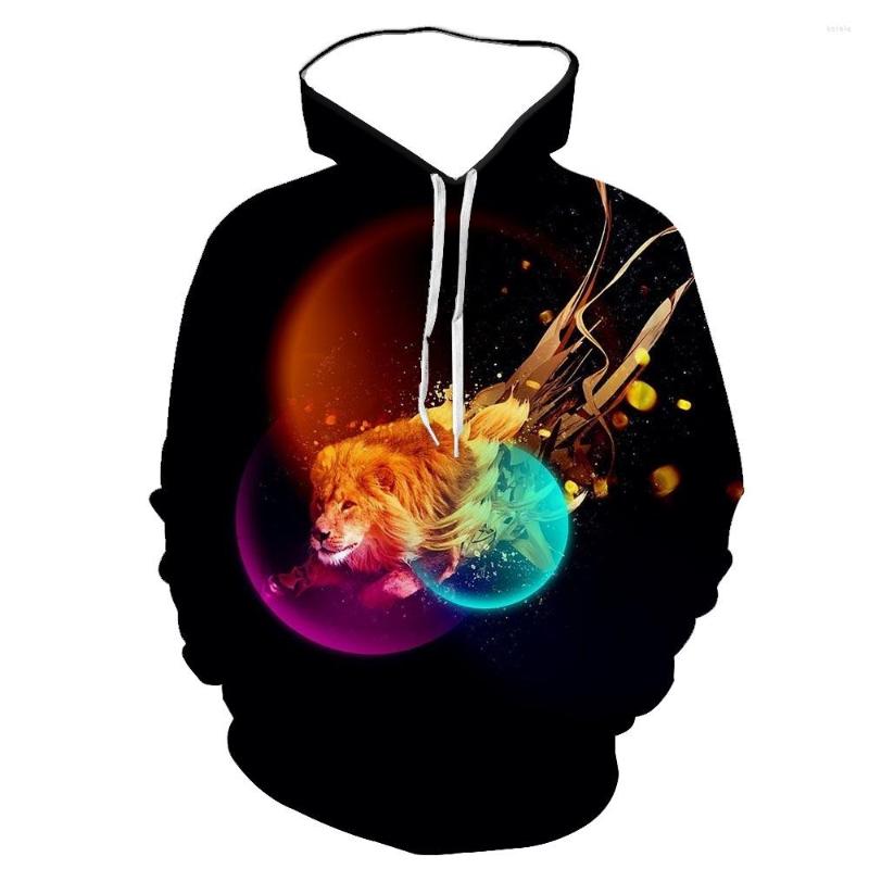 

Men's Hoodies Sci-Fi Starry Animal Digital 3D Spring And Autumn Long Sleeve Hoodie Europe America Creative Women's Sweatshirt, 62768