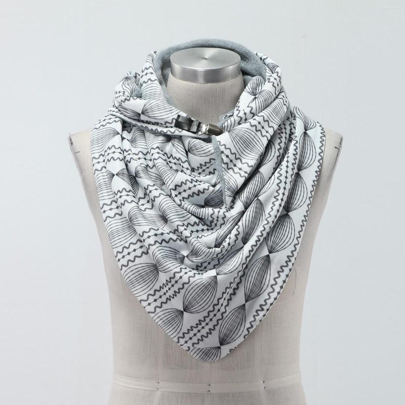 

Scarves Soft Casual Printing Shawls Fashion Button Wrap Women Scarf Set Womens Silk Chiffon Scarfs Lightweight