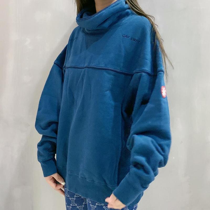 

Men' Hoodies & Sweatshirts Stitched Half High Collar Design Cavempt Men Women EU Size Heavy Fabric Sweatshirt Streetwear Winter VikingMen, Blue