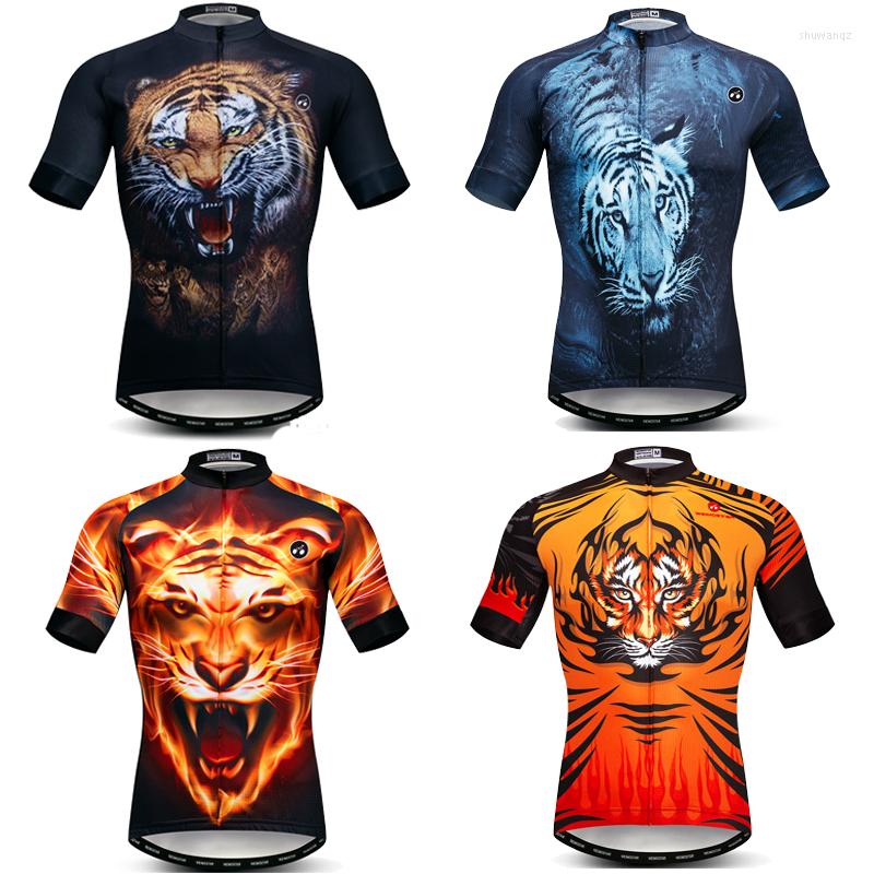 

Racing Jackets 2023 3D Tiger Cycling Jersey Mtb Bicycle Clothing Bike Wear Clothes Short Maillot Ropa De Ciclismo Hombre Verano