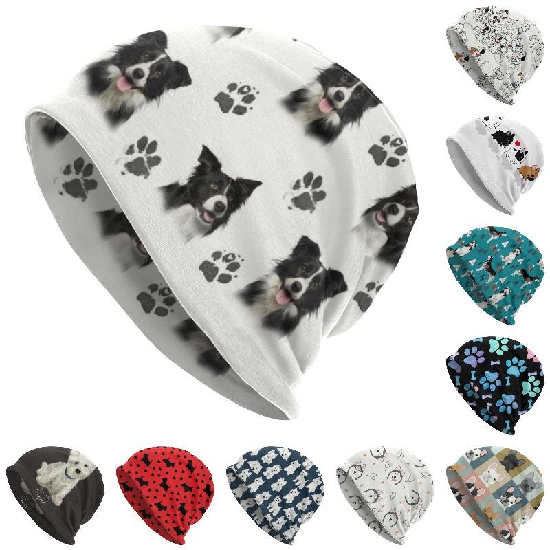 

Berets Border Collie Bonnet Beanie Knitted Hat Women Men Fashion Cute Dog Winter Warm Skullies Beanies Cap For Ski