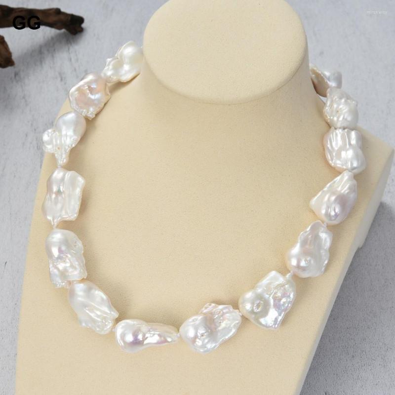 

Pendant Necklaces GuaiGuai Jewelry Classic Pearl Necklace Nautral White Keshi Baroque For Women