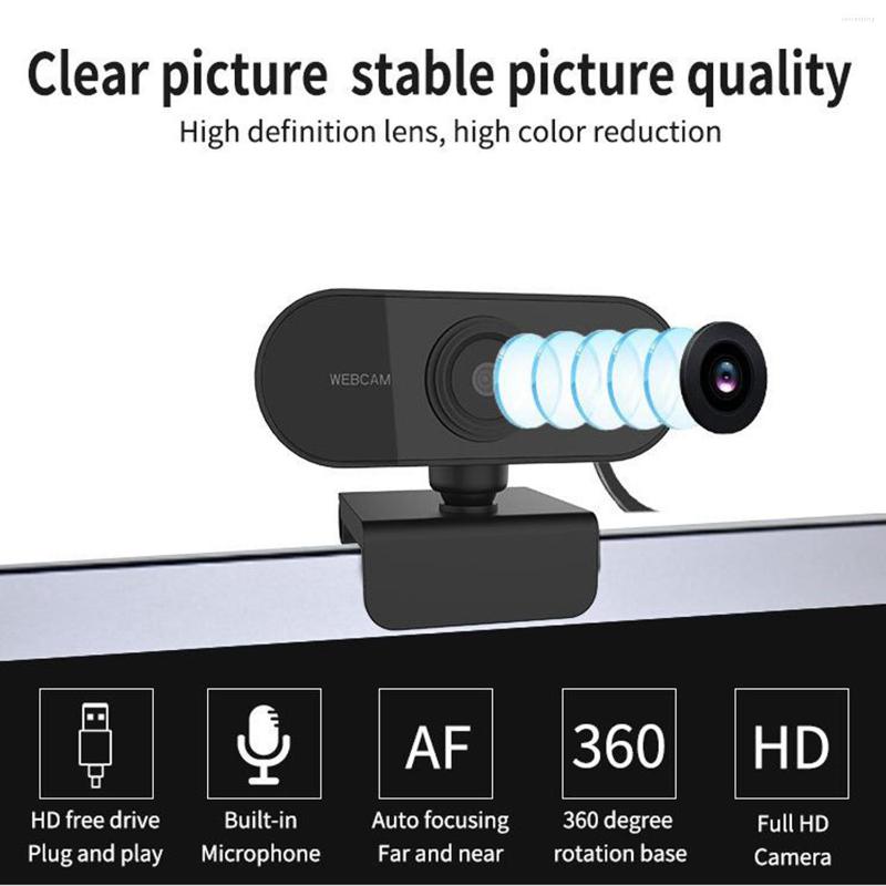 

Mini Full 1080P HD USB PC Webam 360 Degree Rotation Base High-sensitivity Microphone Live Network Computer Surveillance Camera