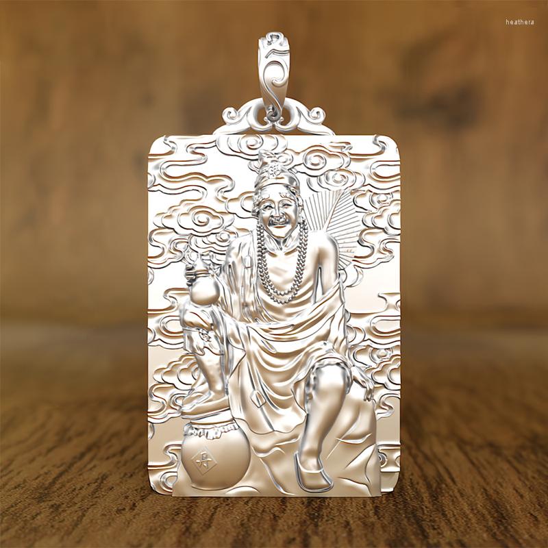 

Chains Oriental Living Buddha Jigong Pendant Men's Life Falling Dragon Arhat Bodhisattva Statue Dao Ji Necklace