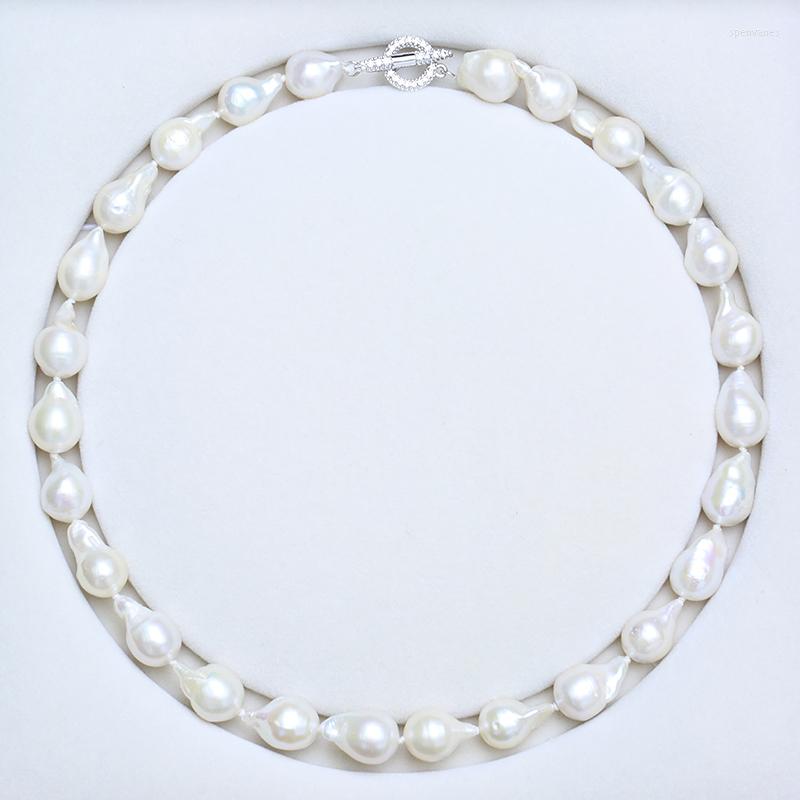 

Chains Freshwater Baroque Pearl Choker With Shinning Clasp Keshi White Necklace Women Jewelry Gifts