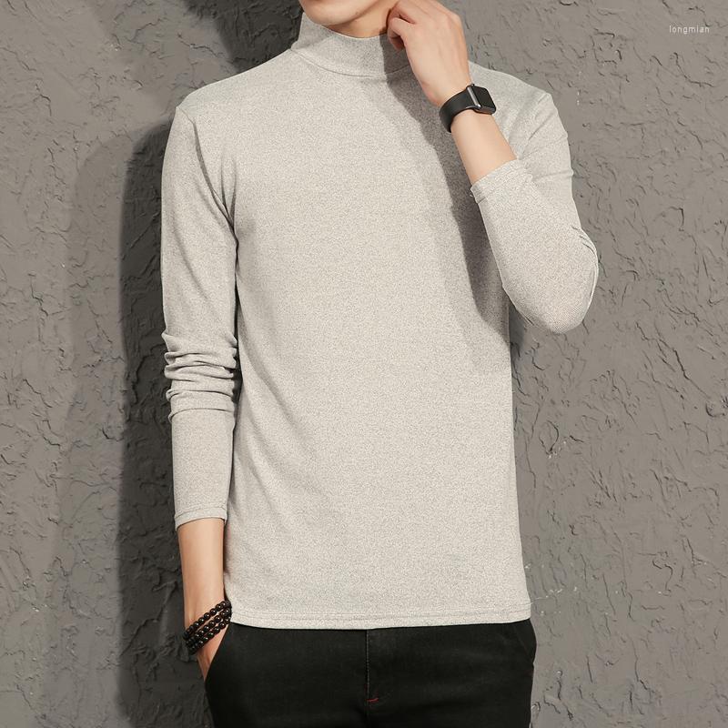 

Men's T Shirts SELL 2023 Fashion Brand Men Clothes Solid Color Long Sleeve Slim Fit Shirt Cotton T-Shirt Casual -5XL, Black