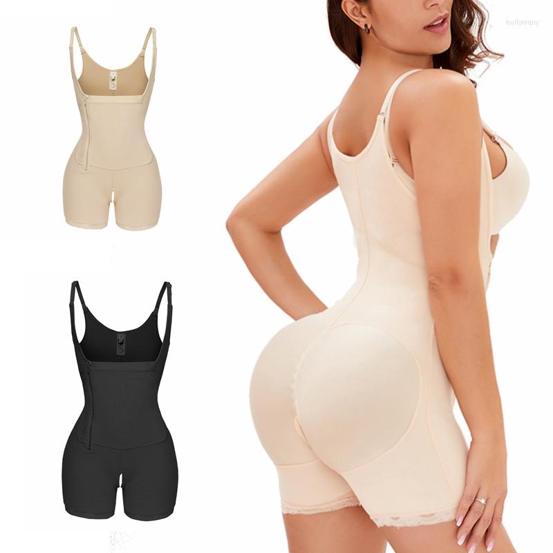 

Women' Shapers Fajas Colombianas Full Body Shaper Reducing And Shaping Girdles Bodysuit Shapewear Women Waist Trainer Zipper Slimming, Black